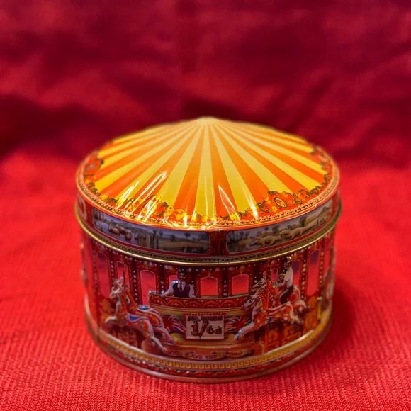 Vintage Carousel Tin with Red and Gold Accents - Picture 7 of 12
